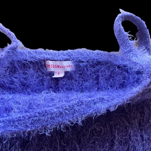 Design History Eyelash Y2K Purple Tank Top L - Picture 3 of 4